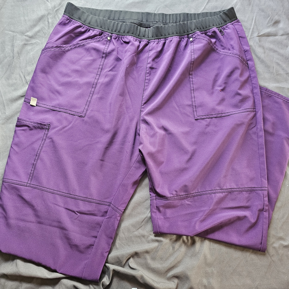 💥 Scrubstar Premium Jogger Deep Purple Scrub Pants Size XXL